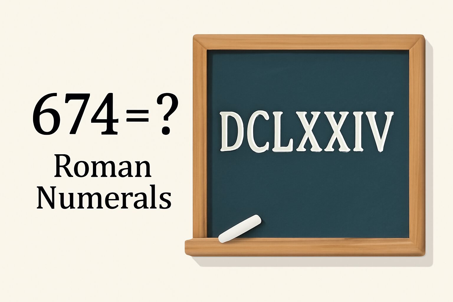 Roman Numerals: 674