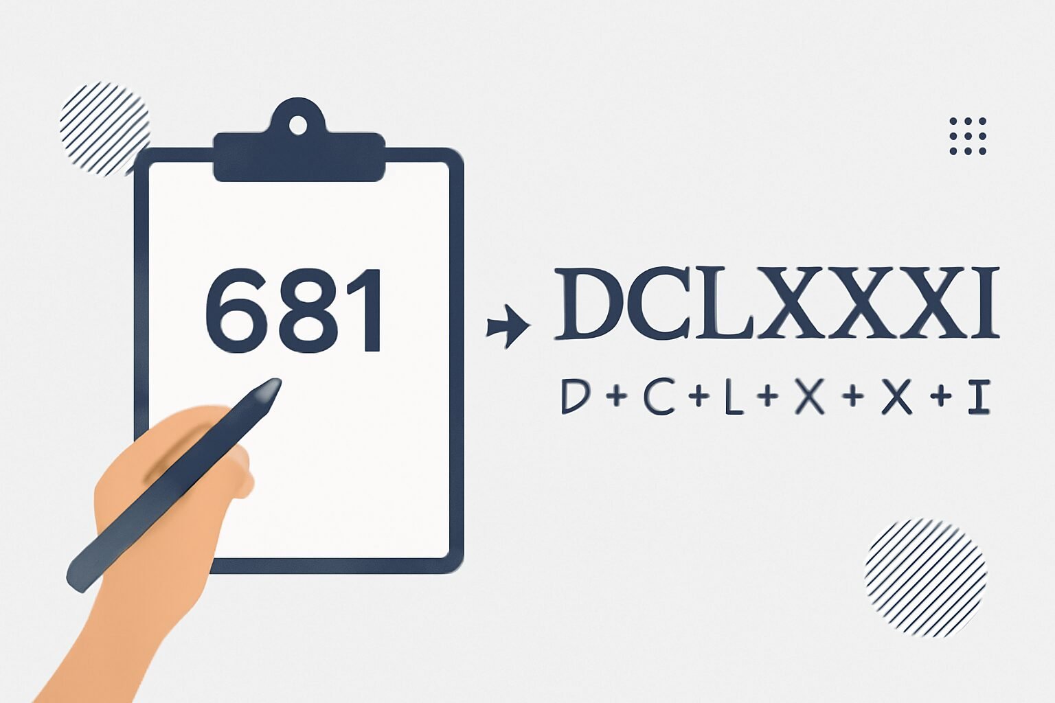 Roman Numerals: 681
