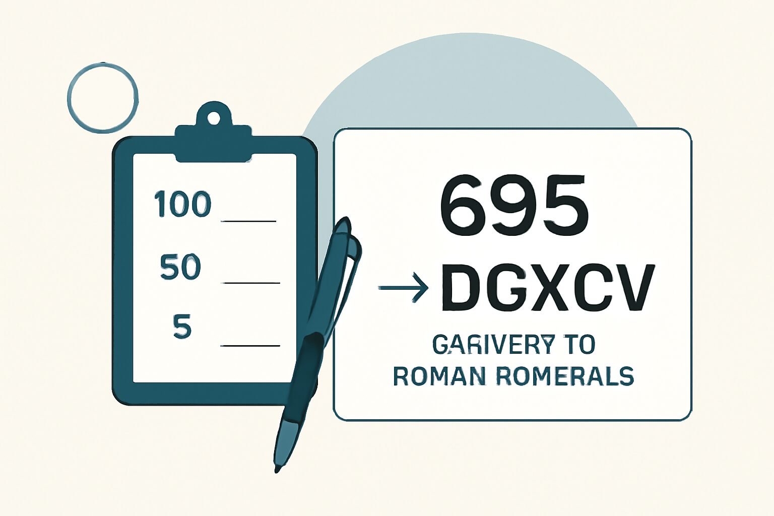 Roman Numerals: 695