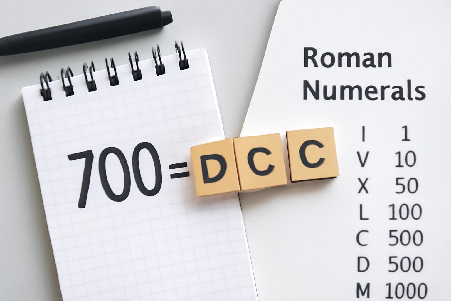Roman Numerals: 700