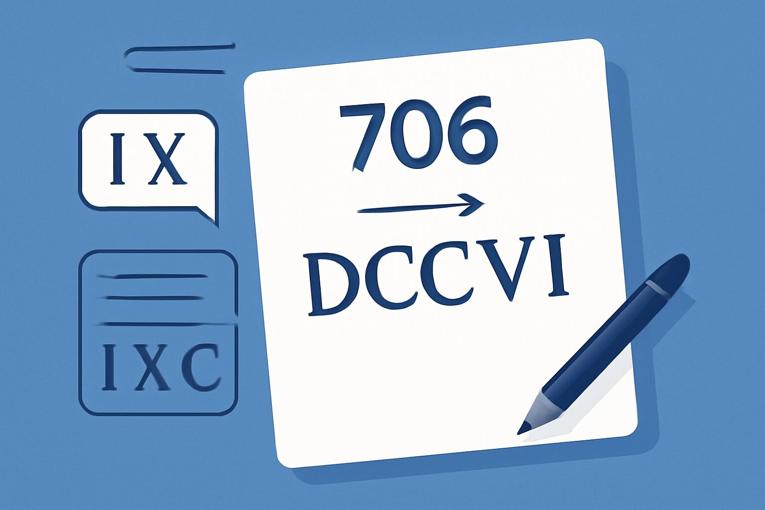 Roman Numerals: 706