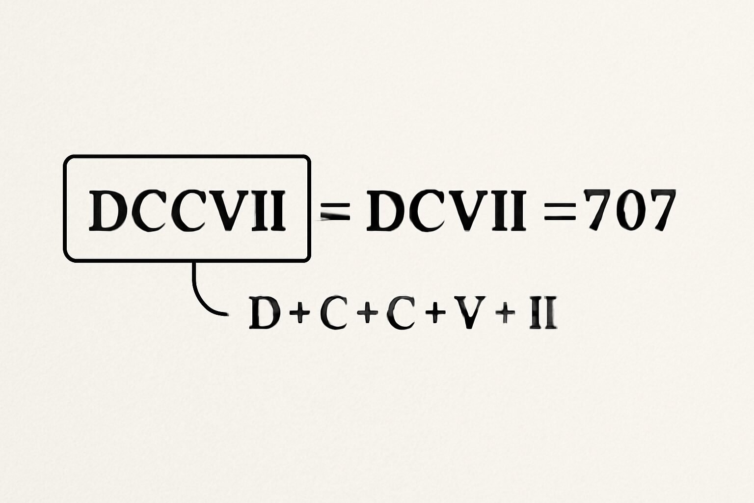 Roman Numerals: 707