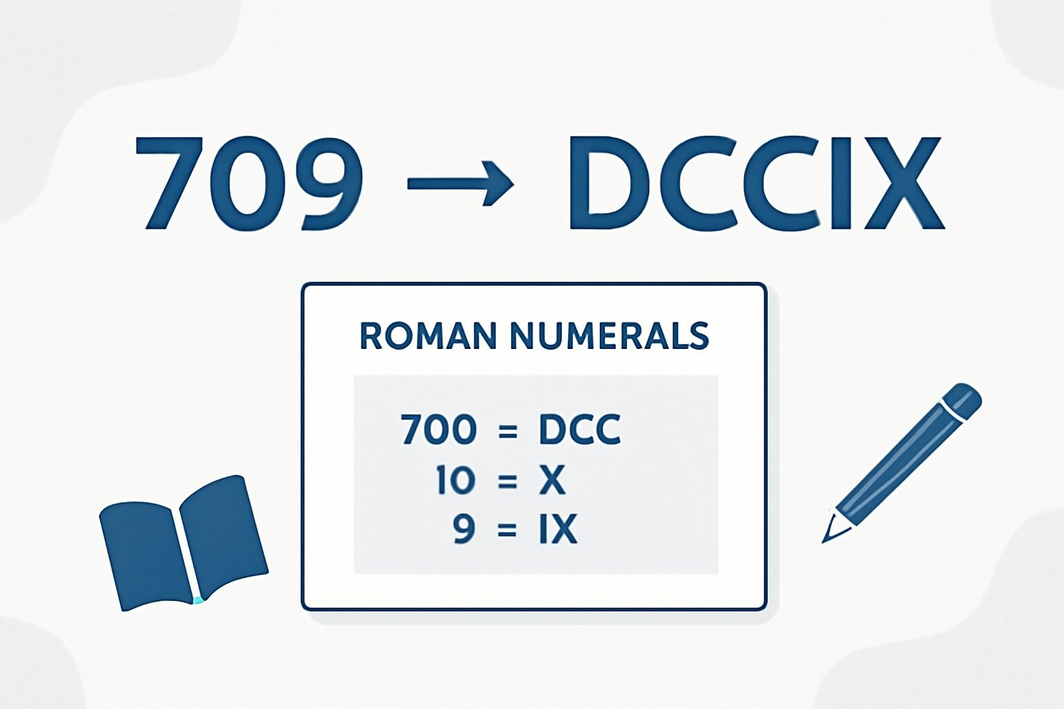 Roman Numerals: 709