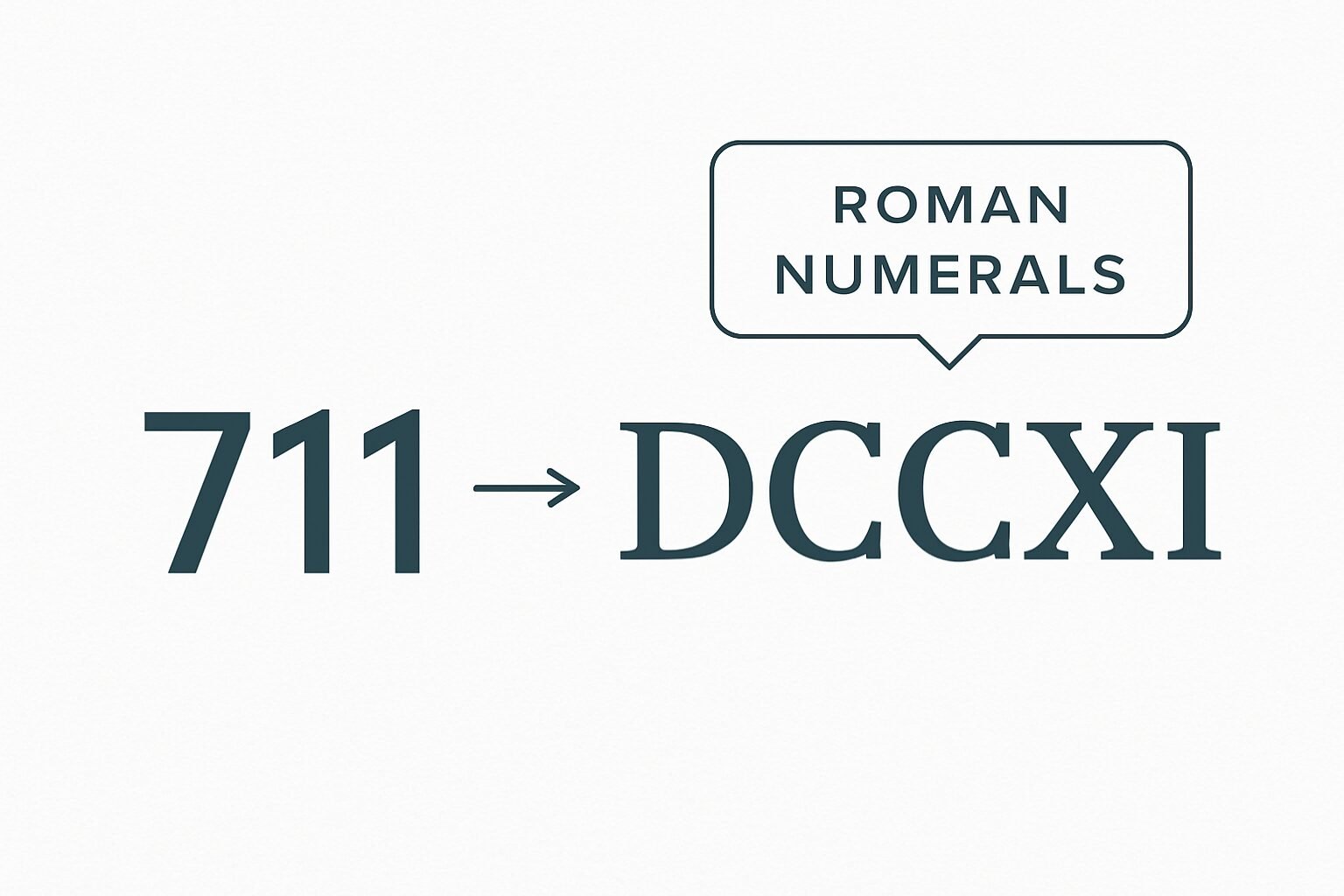 Roman Numerals: 711