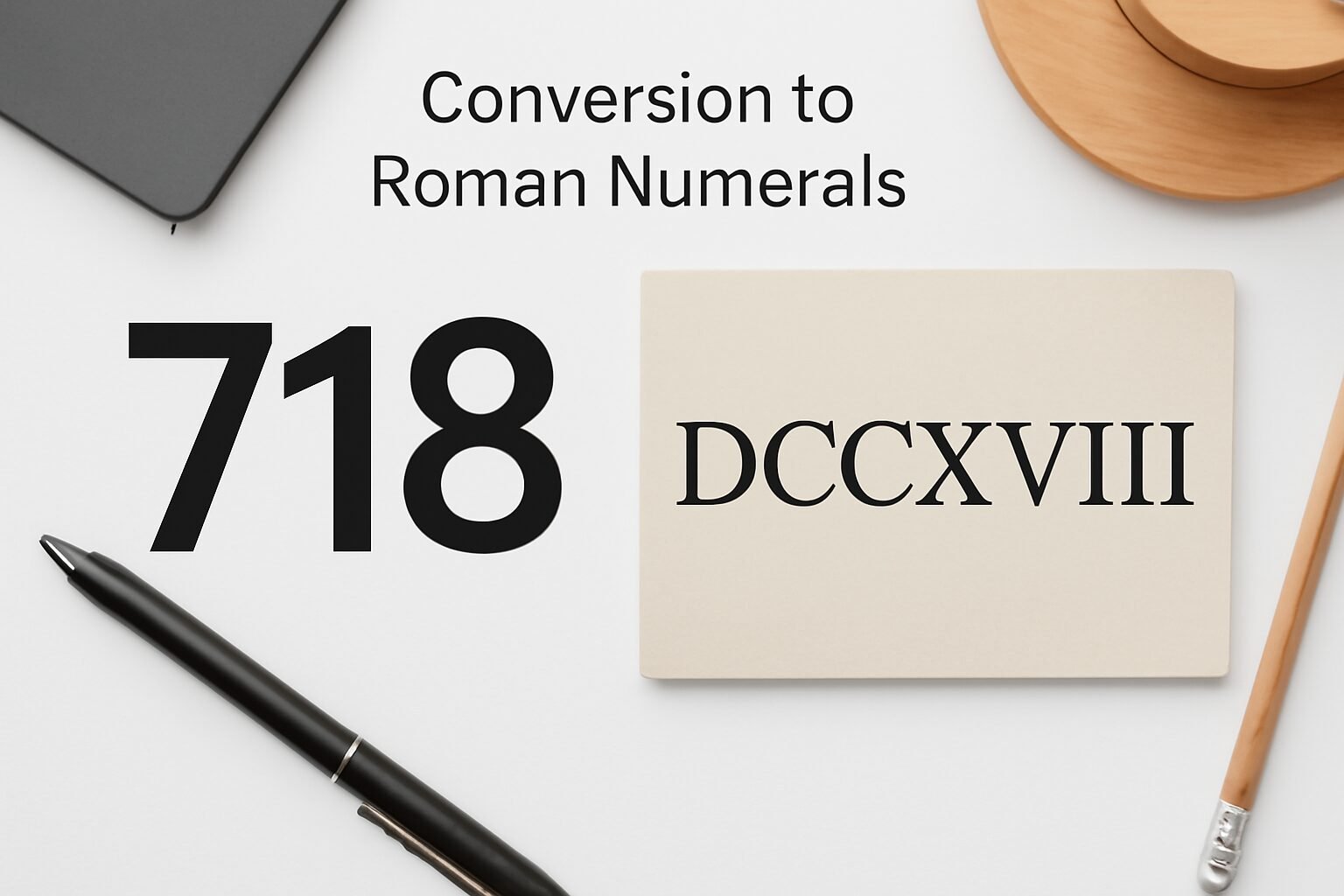 Roman Numerals: 718