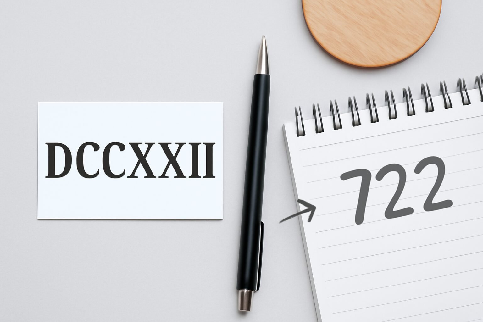 Roman Numerals: 722