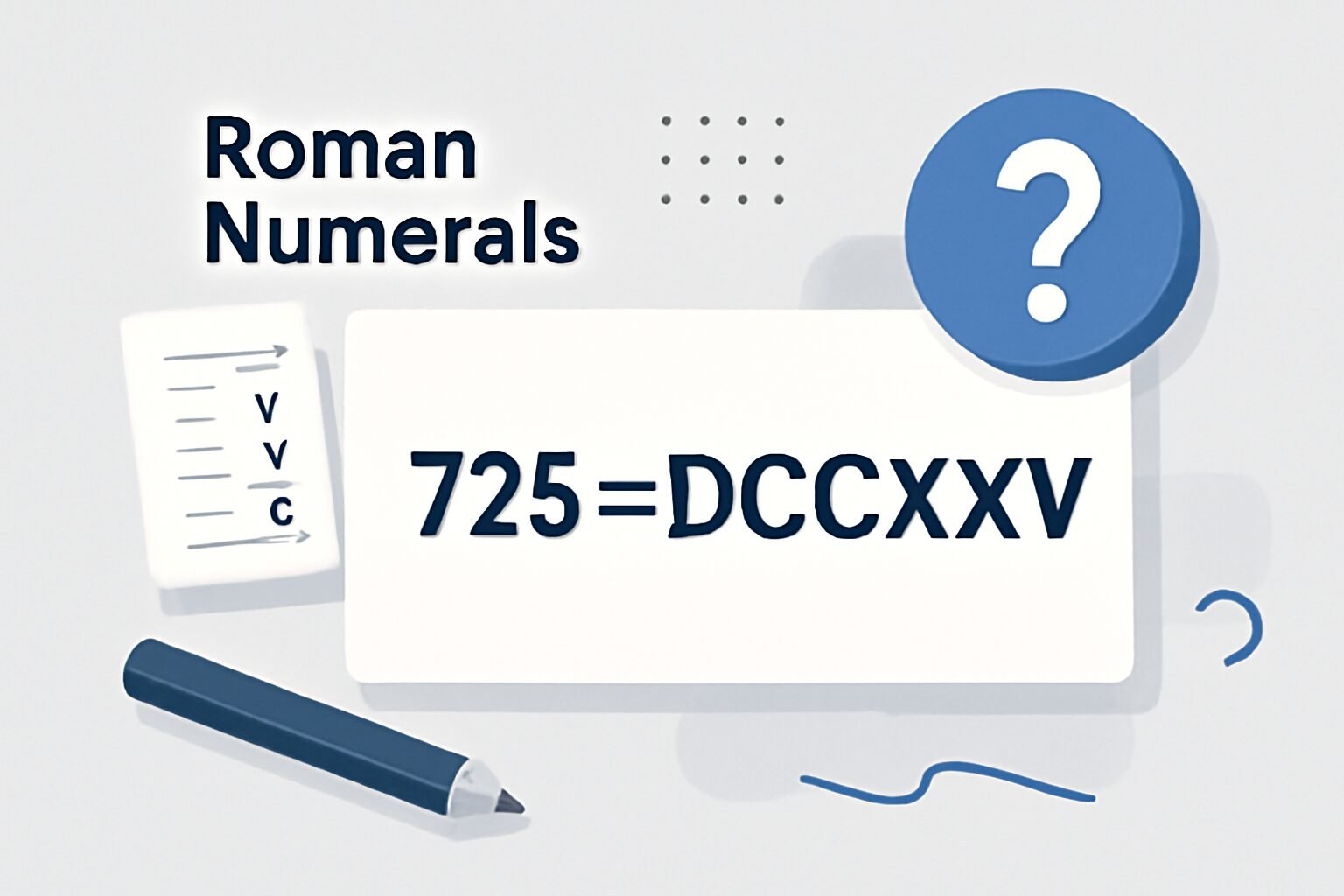 Roman Numerals: 725
