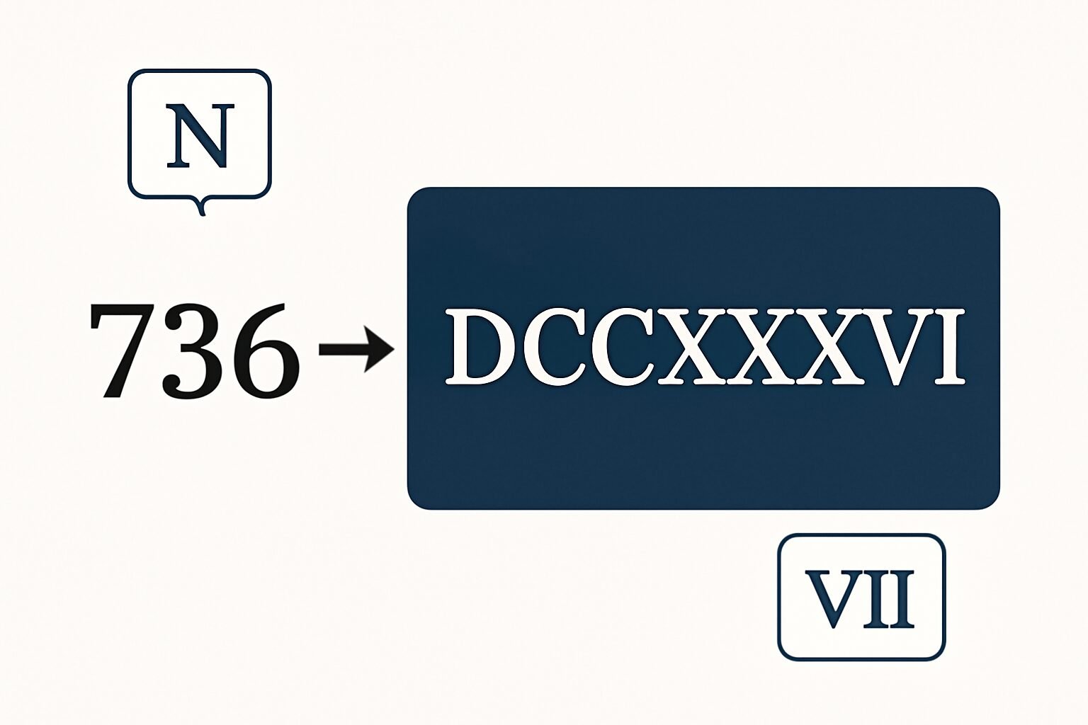 Roman Numerals: 736