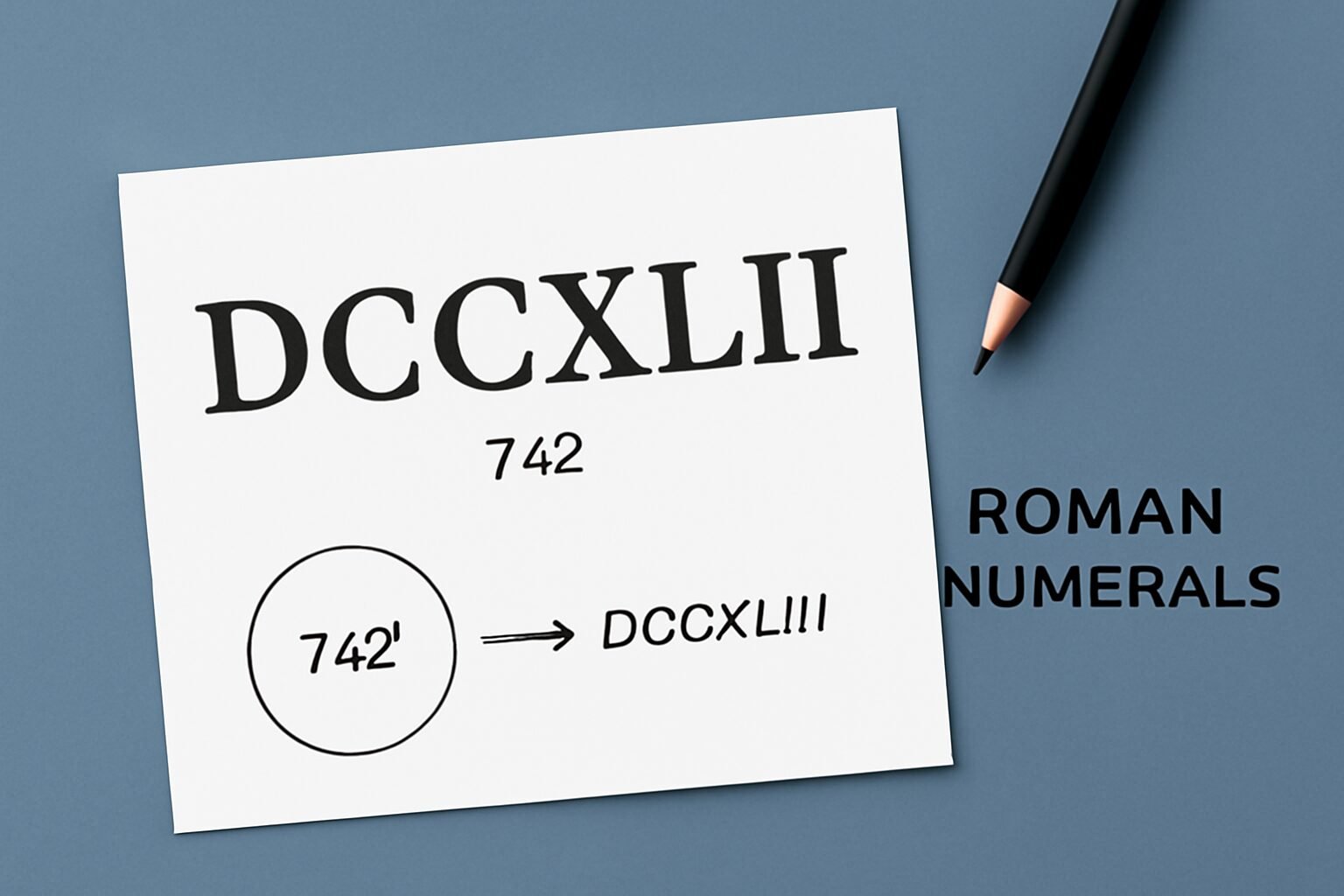 Roman Numerals: 742
