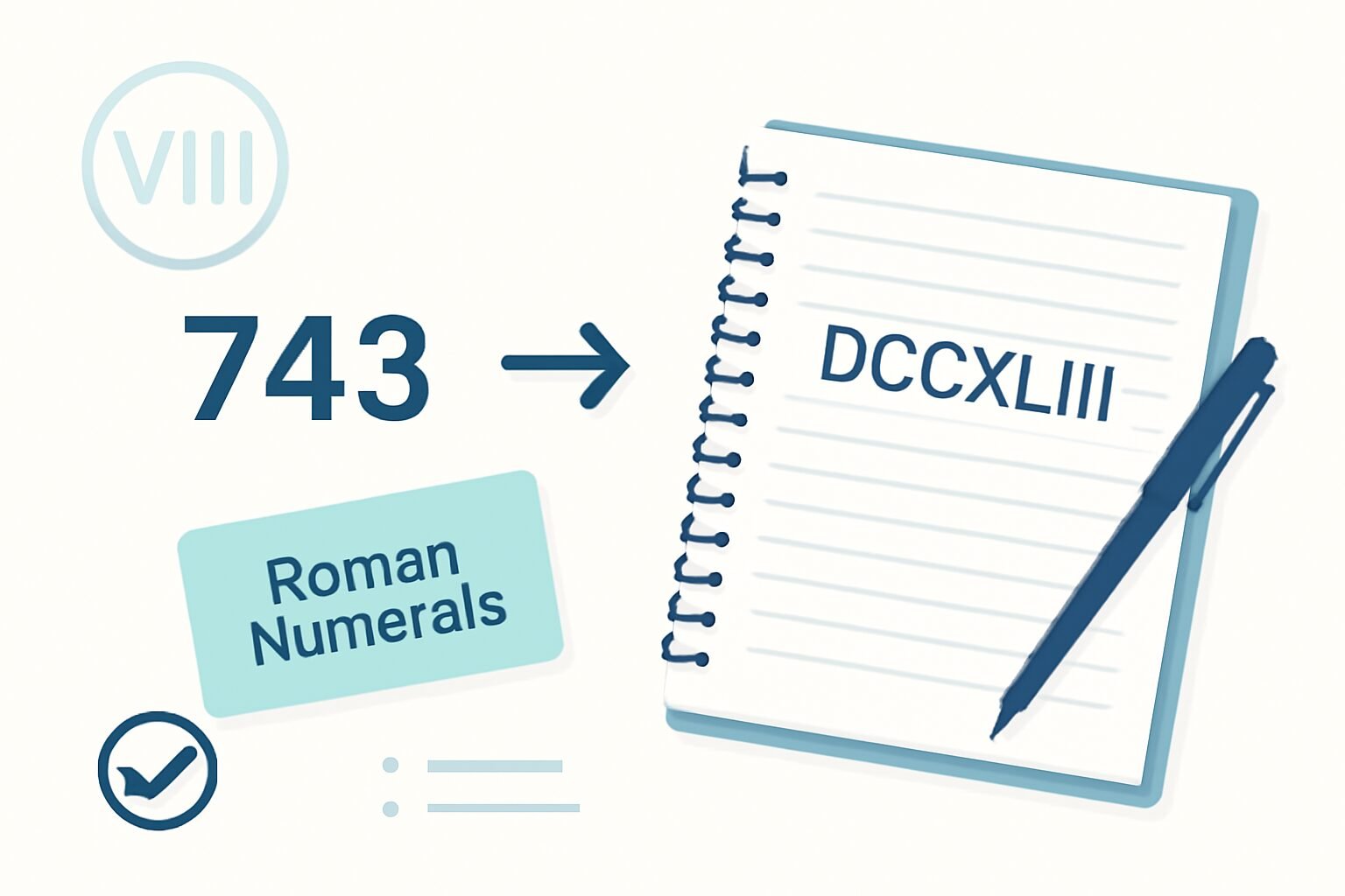 Roman Numerals: 743
