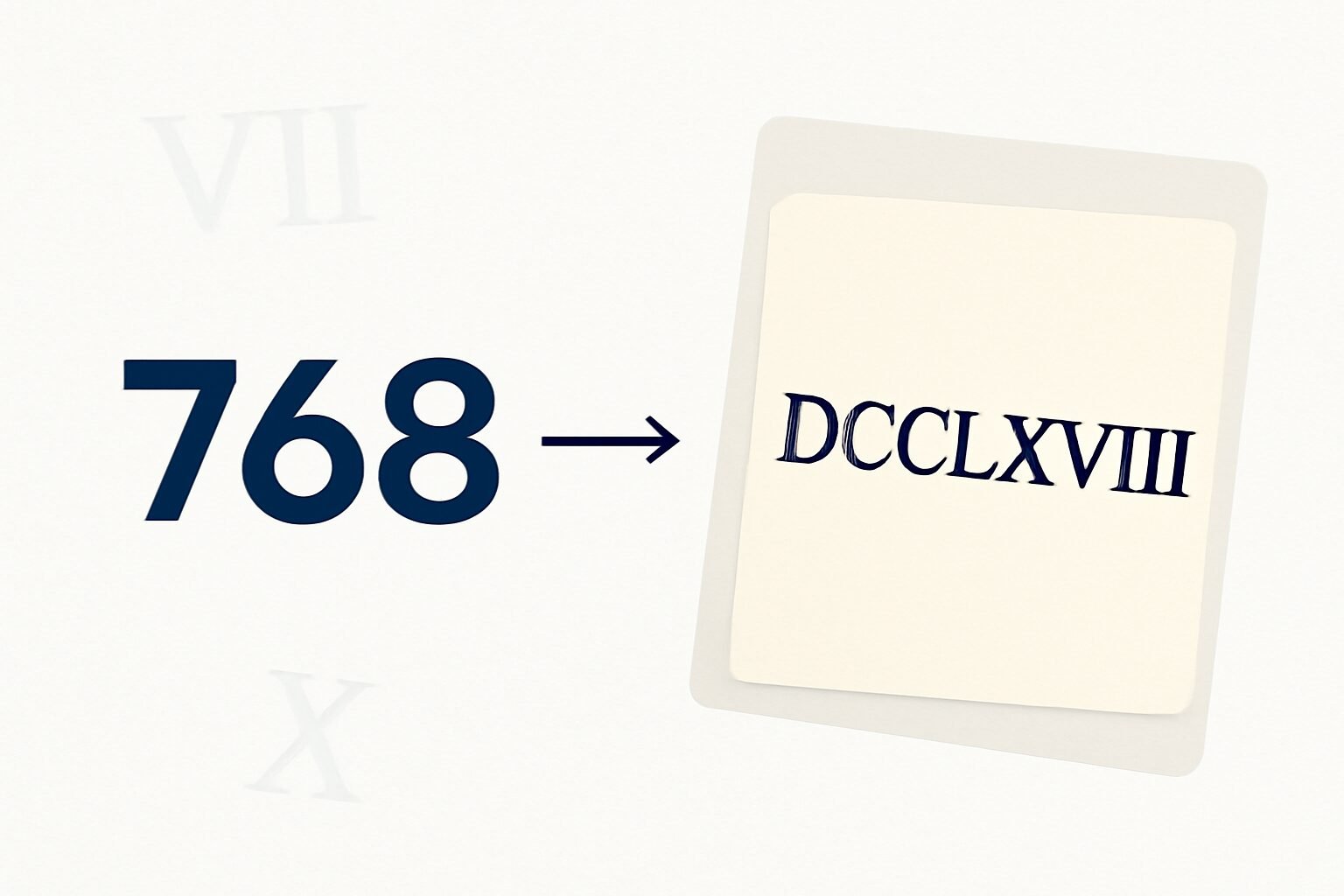 Roman Numerals: 768