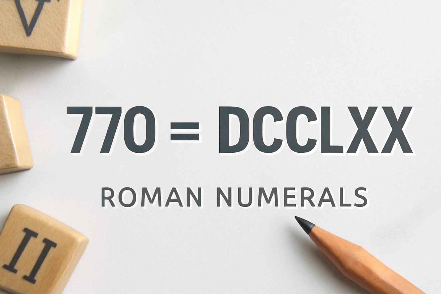 Roman Numerals: 770