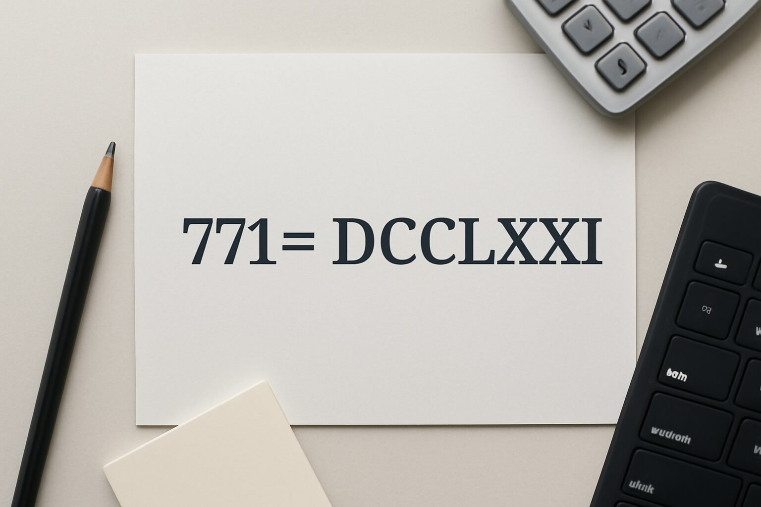 Roman Numerals: 771