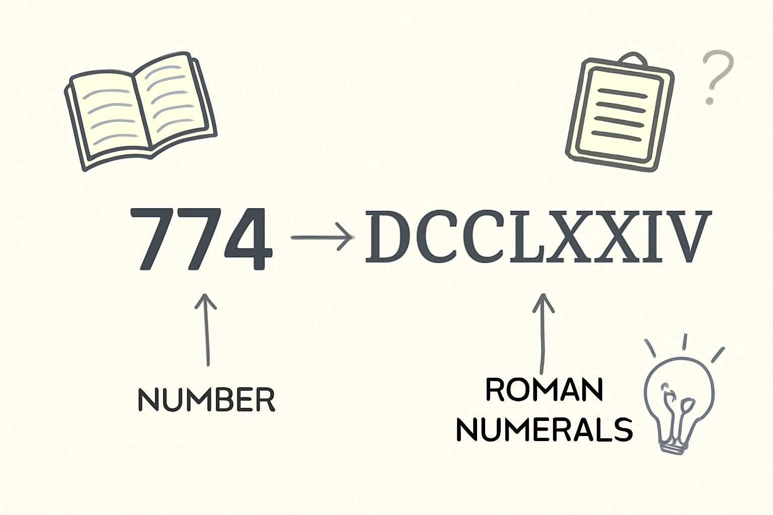 Roman Numerals: 774