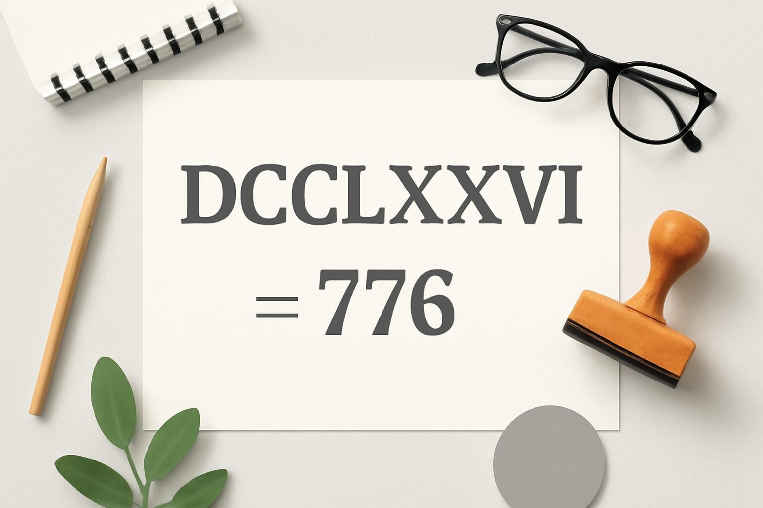 Roman Numerals: 776