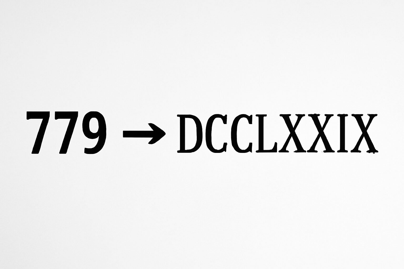 Roman Numerals: 779