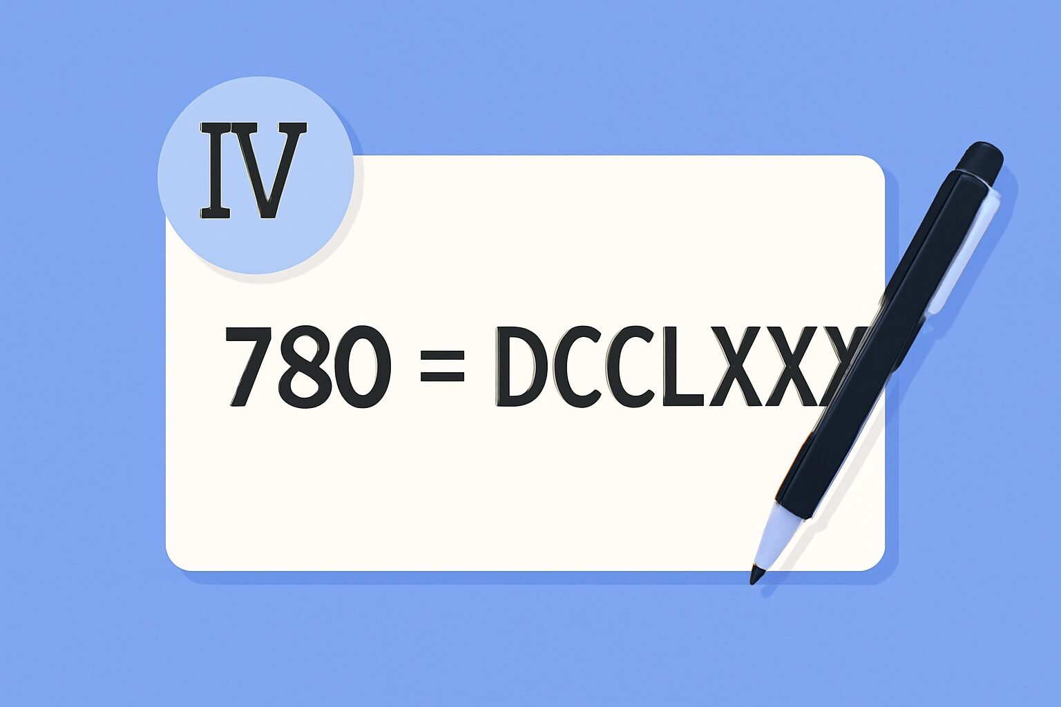 Roman Numerals: 780