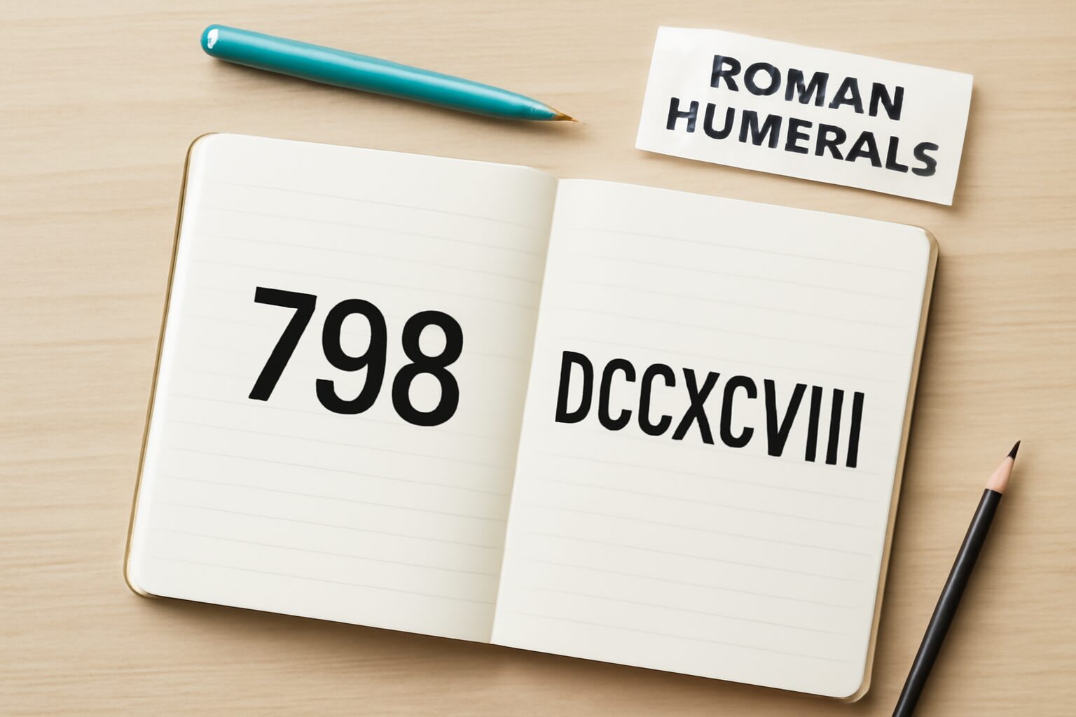 Roman Numerals: 798