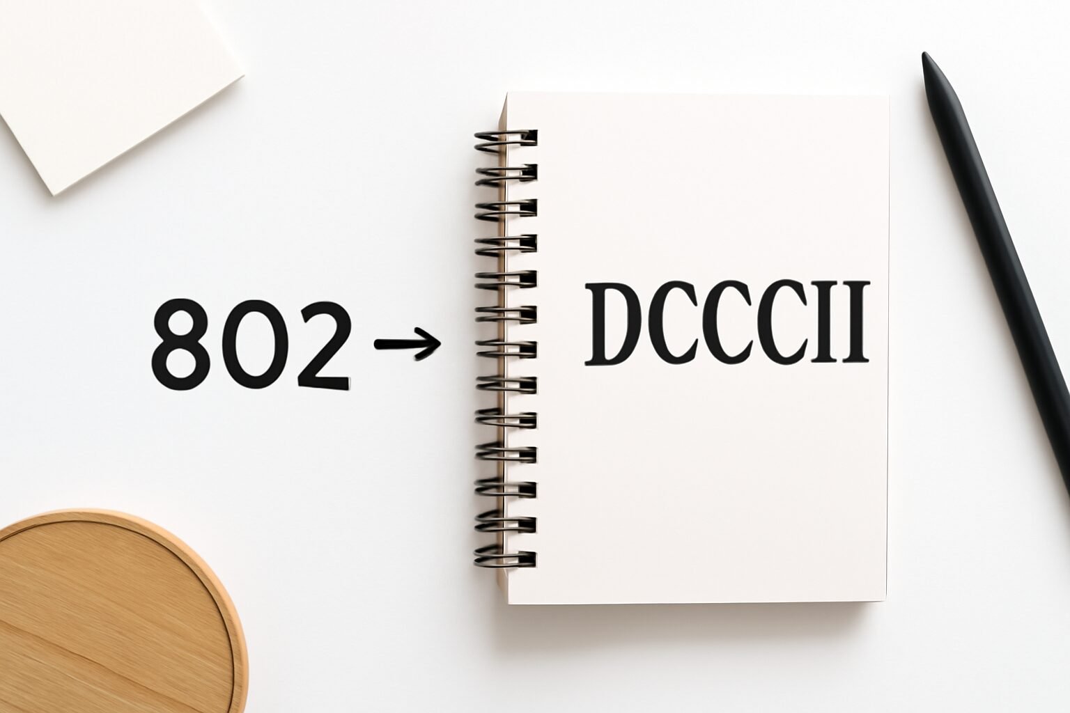 Roman Numerals: 802