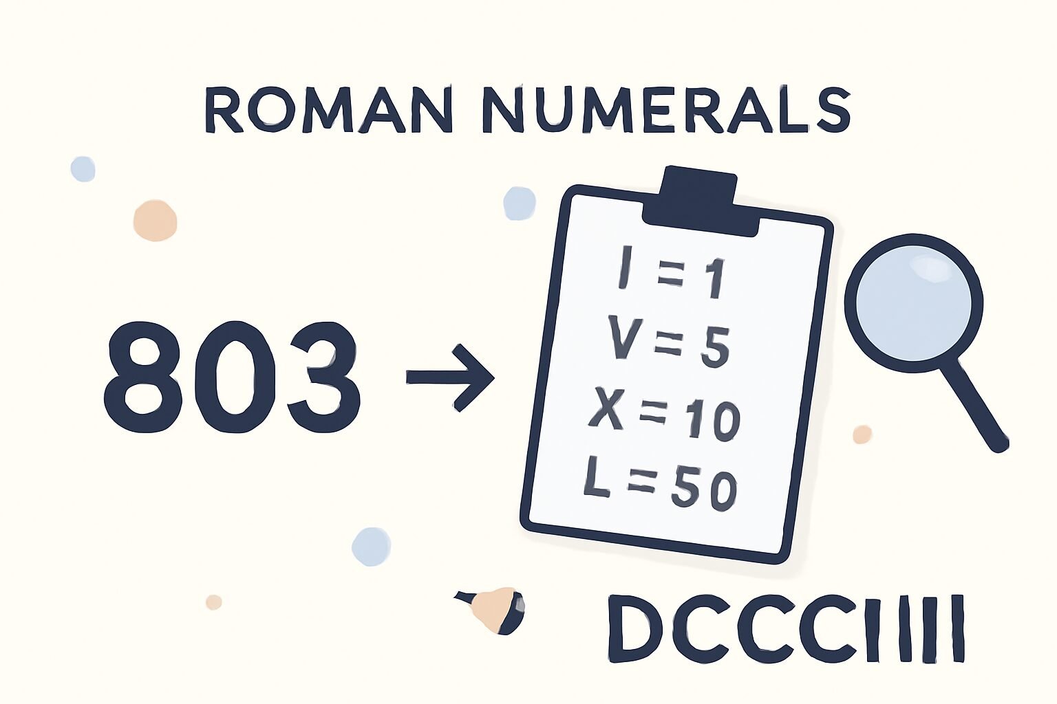 Roman Numerals: 803