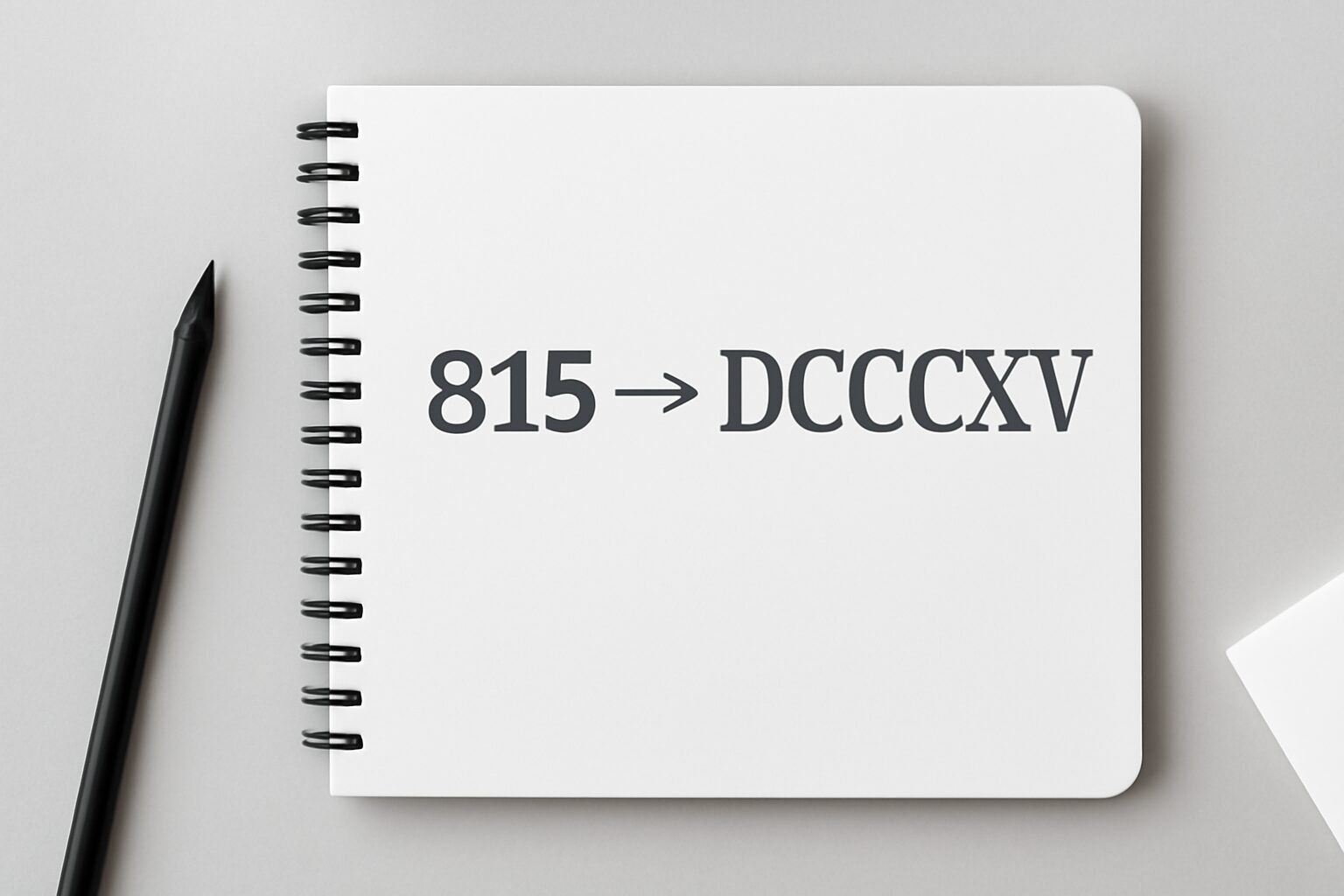Roman Numerals: 815