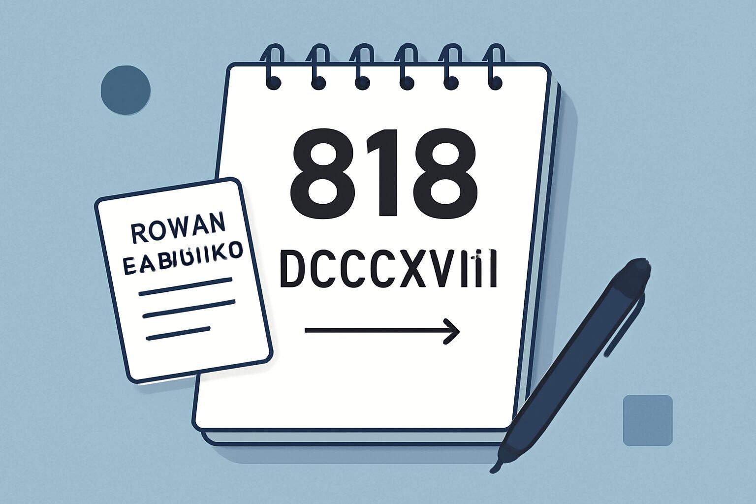 Roman Numerals: 818