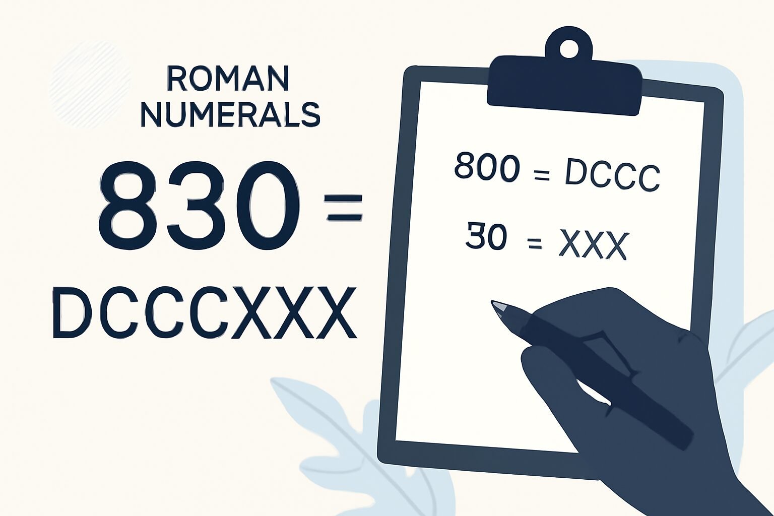Roman Numerals: 830