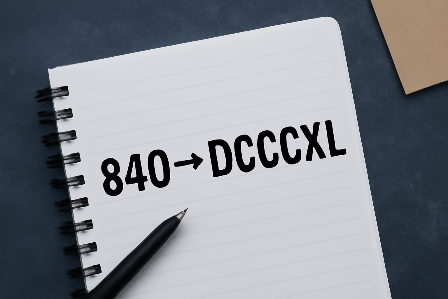 Roman Numerals: 840