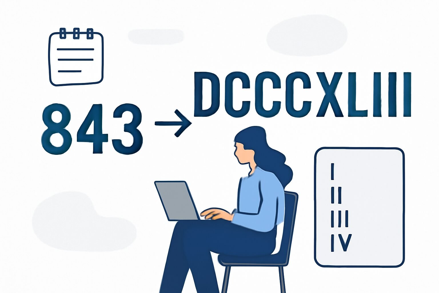 Roman Numerals: 843