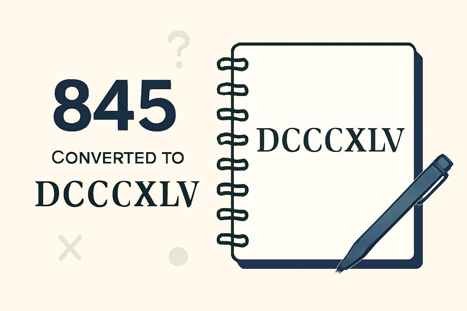 Roman Numerals: 845