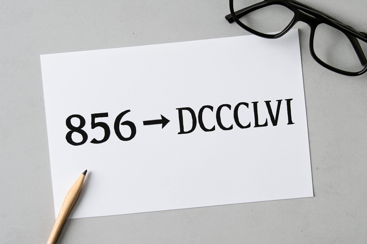 Roman Numerals: 856