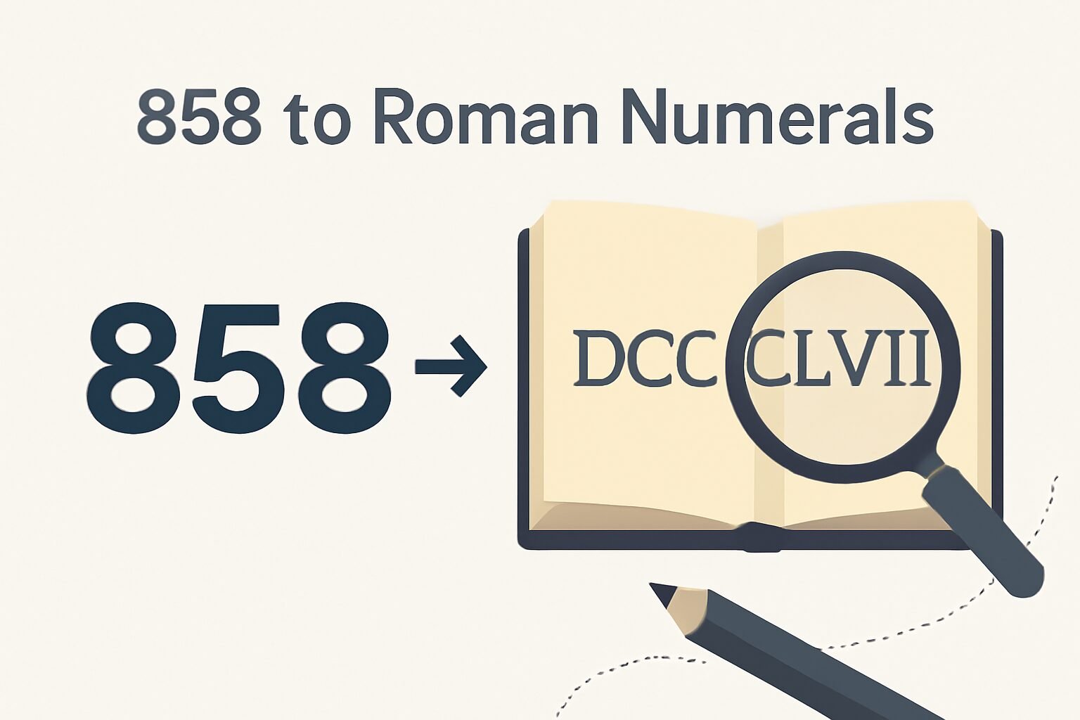 Roman Numerals: 858