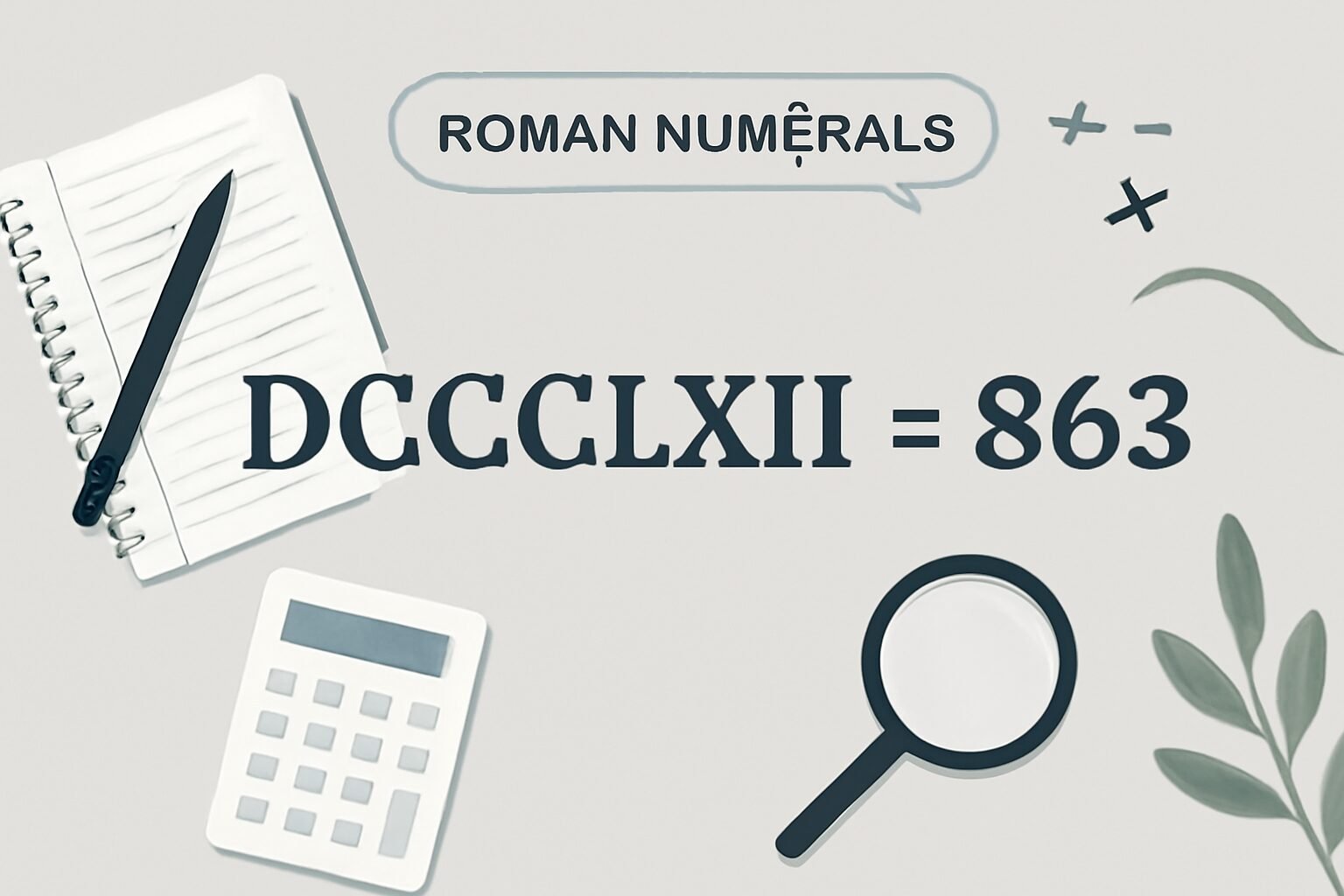 Roman Numerals: 863