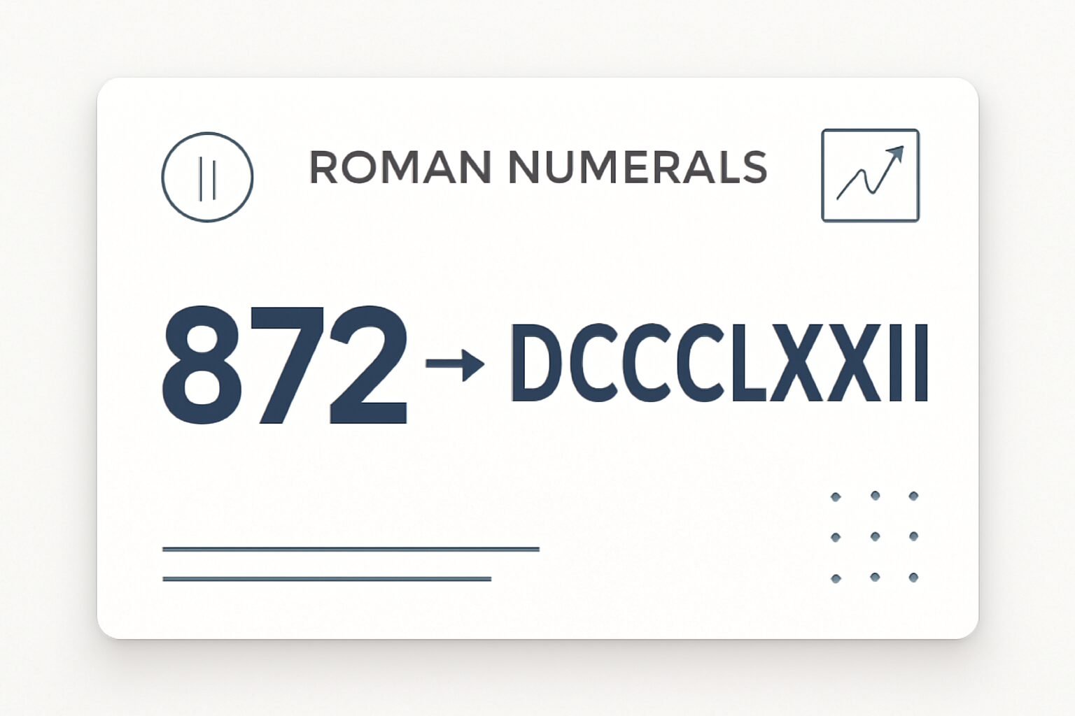 Roman Numerals: 872