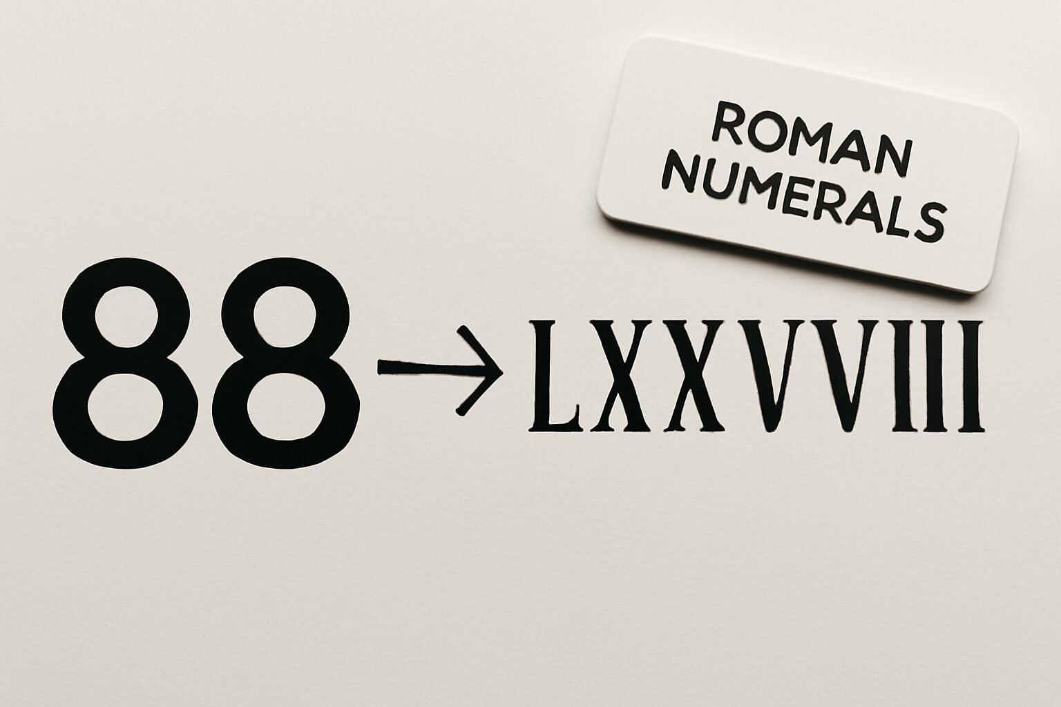 Roman Numerals: 88