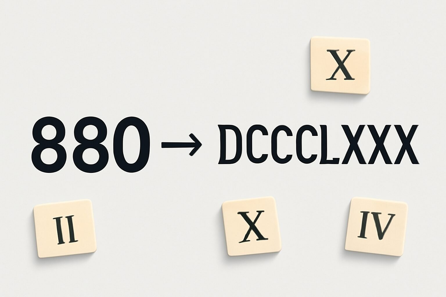 Roman Numerals: 880