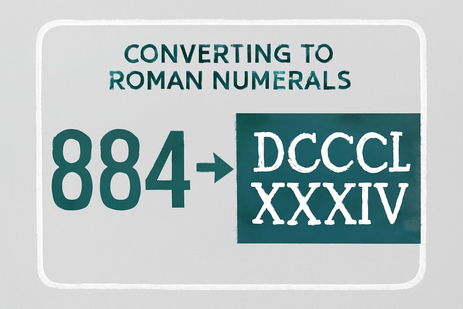 Roman Numerals: 884