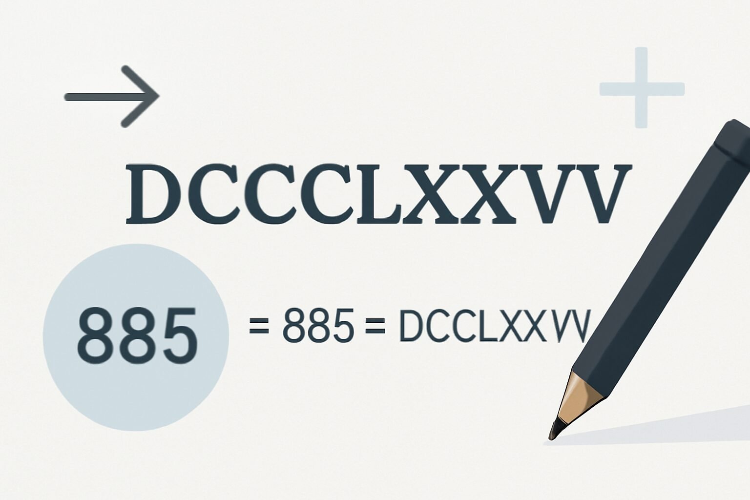 Roman Numerals: 885