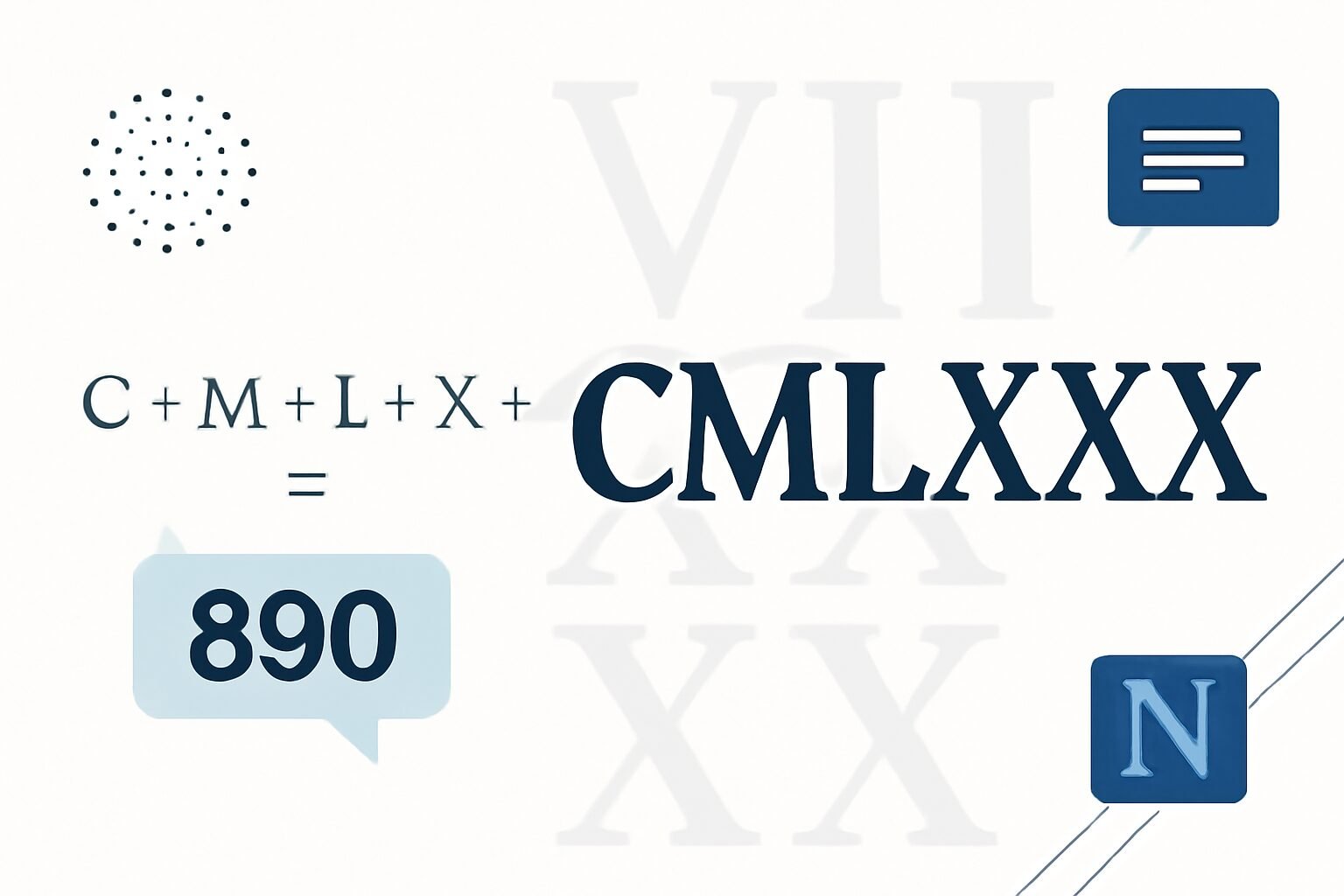 Roman Numerals: 890
