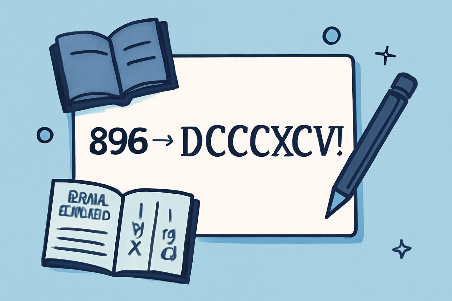 Roman Numerals: 896