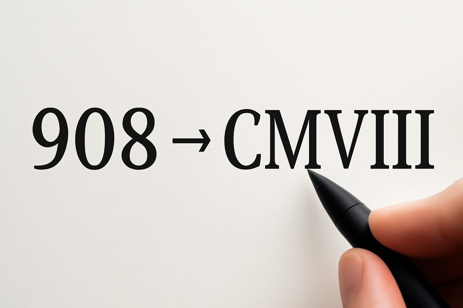Roman Numerals: 908