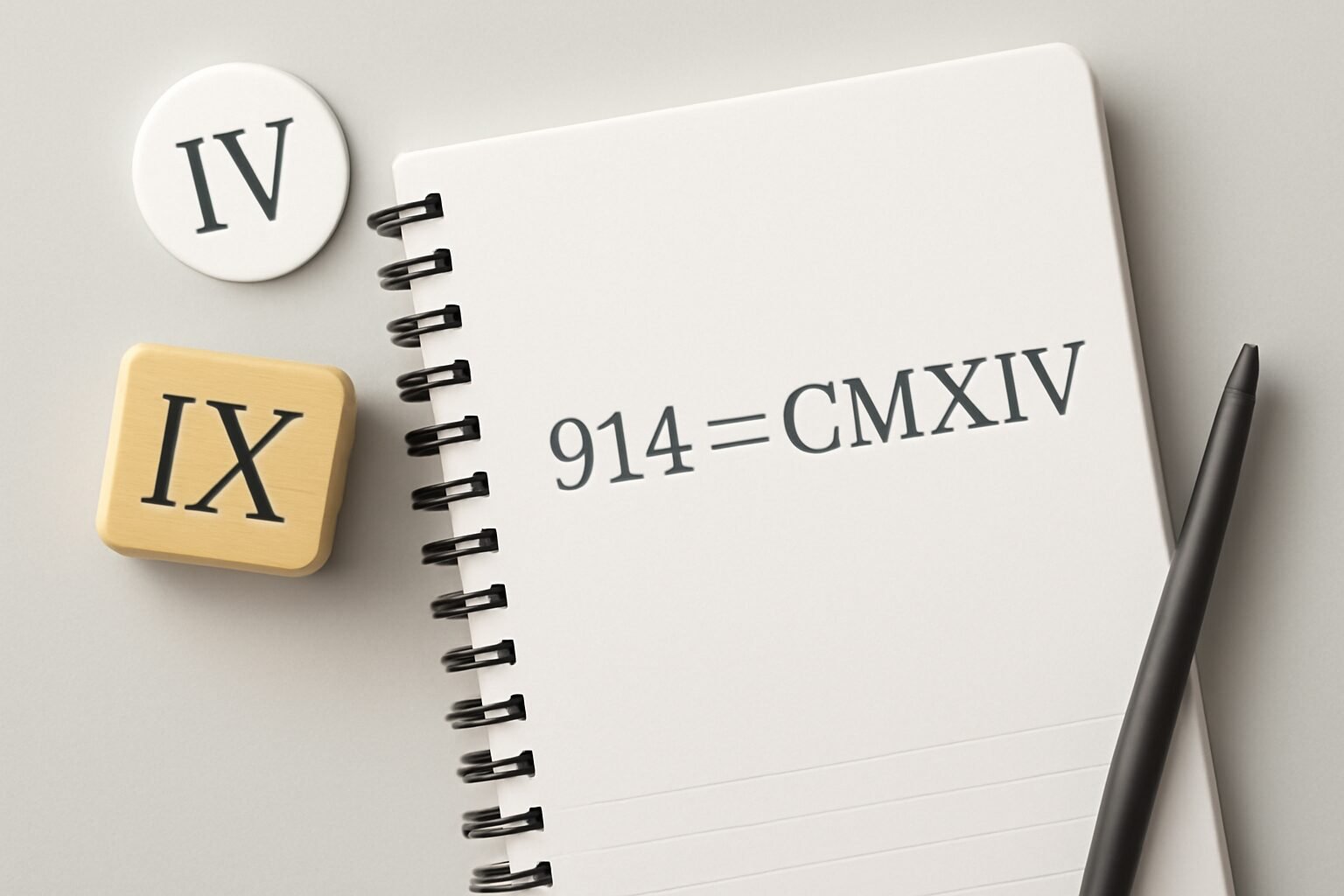 Roman Numerals: 914