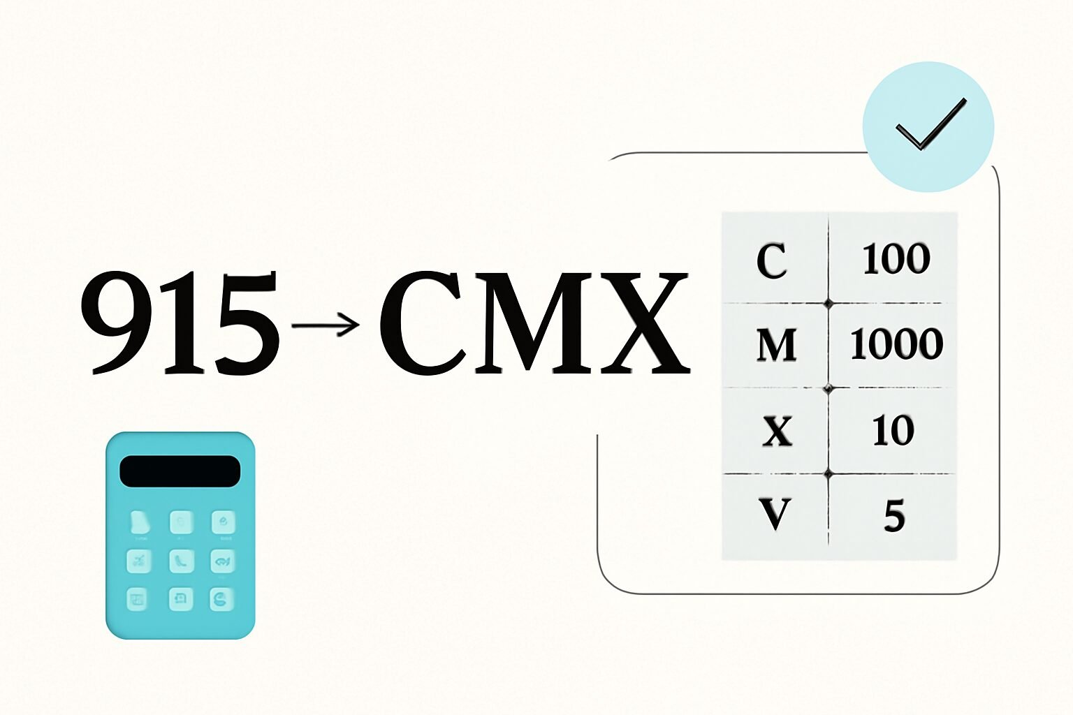 Roman Numerals: 915