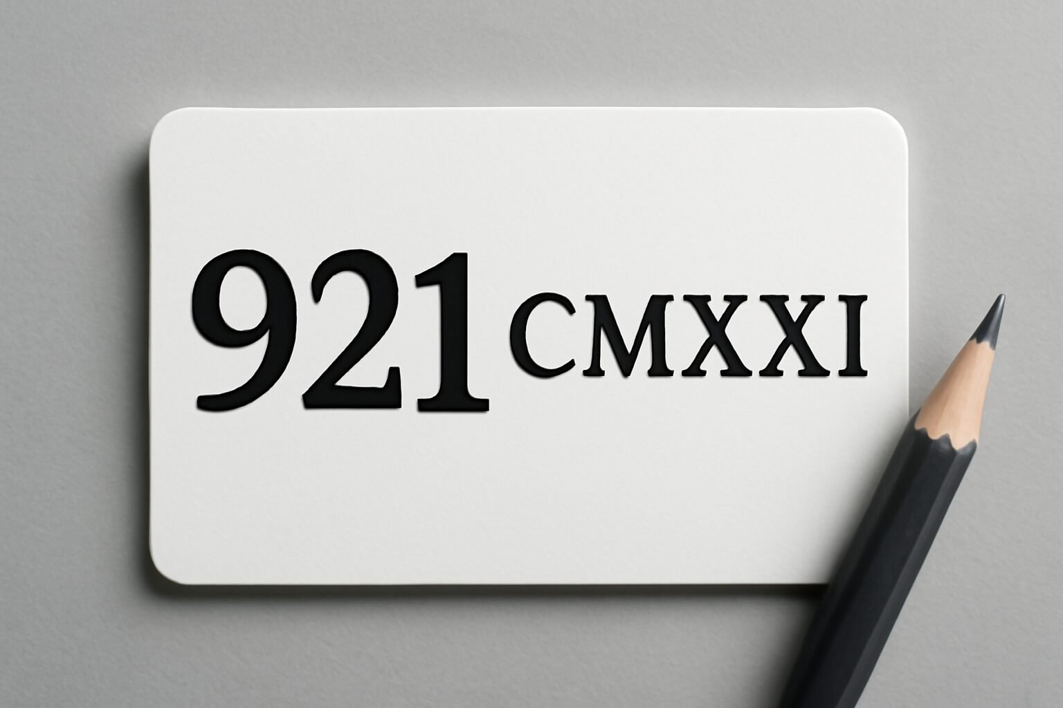 Roman Numerals: 921