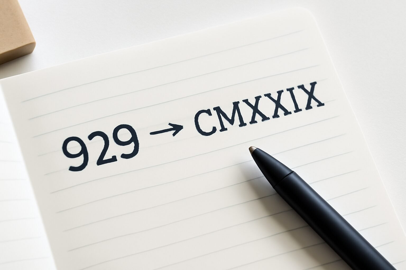 Roman Numerals: 929