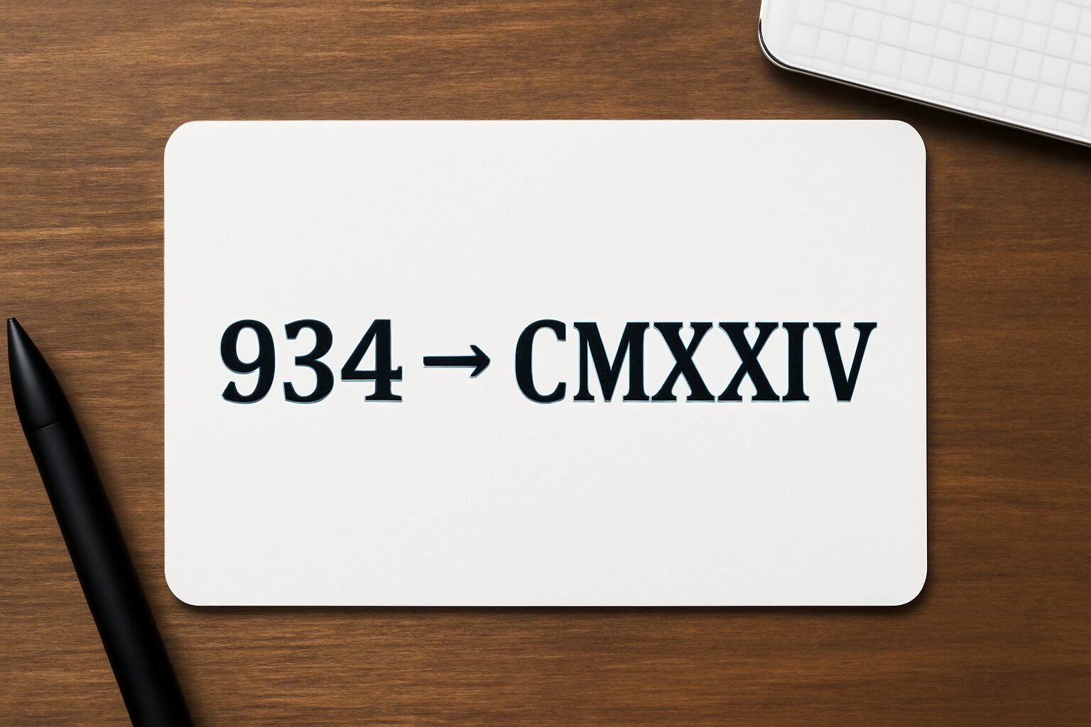 Roman Numerals: 934