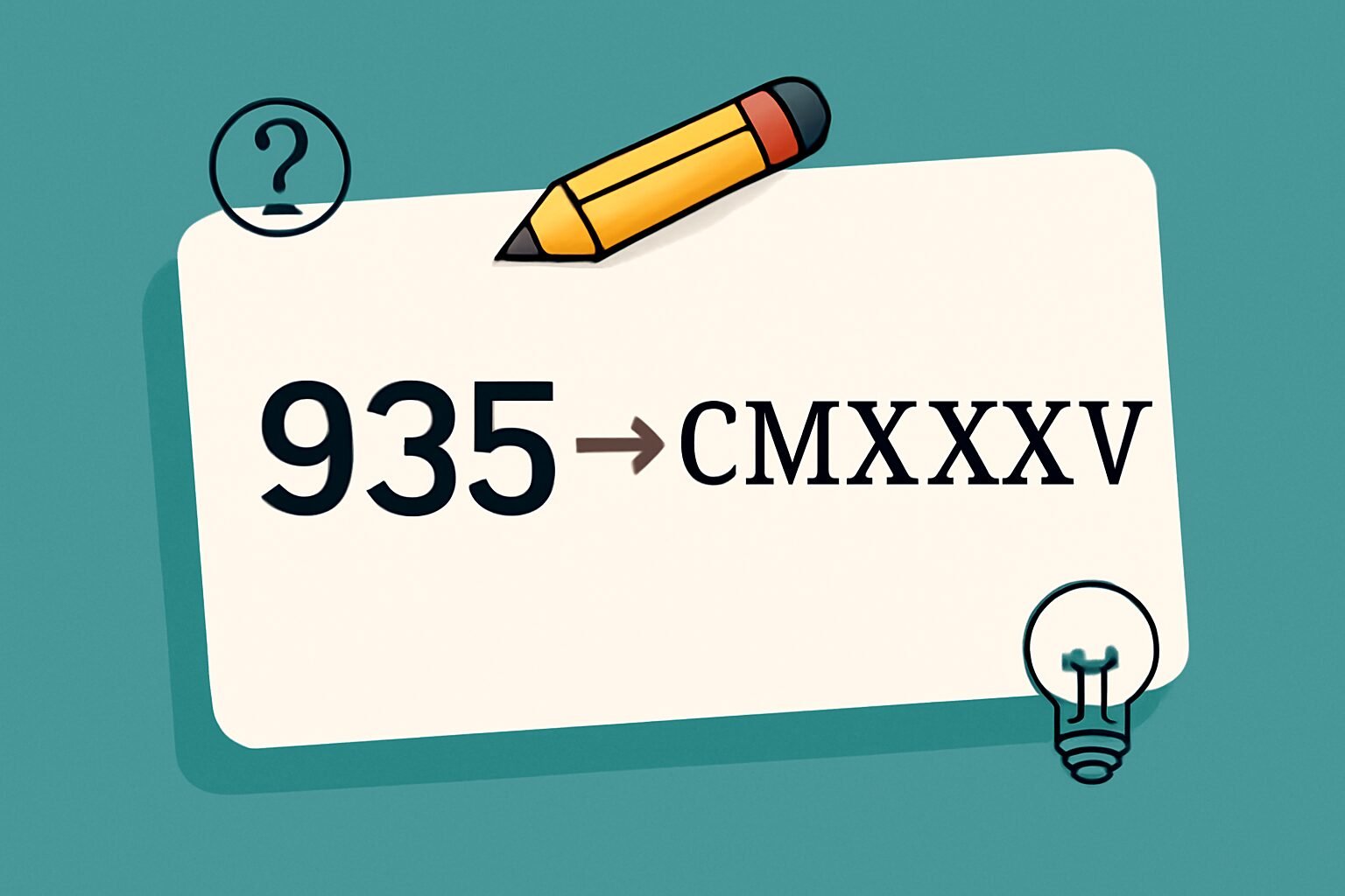 Roman Numerals: 935