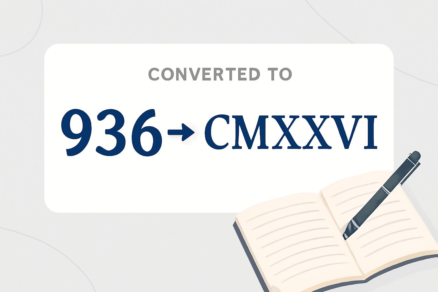 Roman Numerals: 936