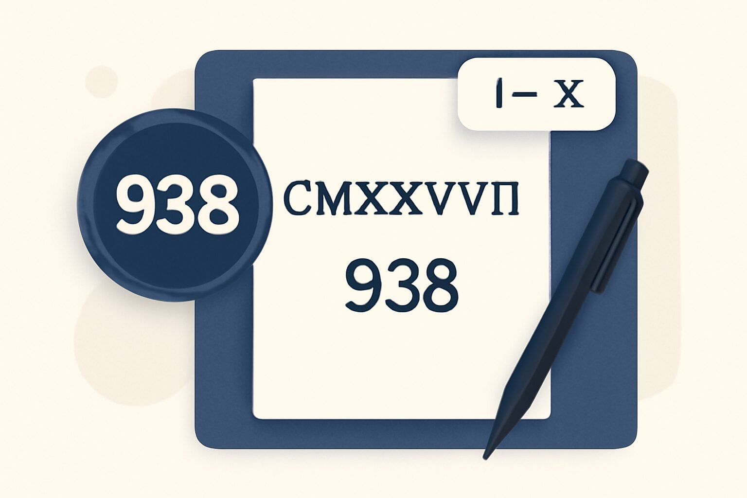 Roman Numerals: 938