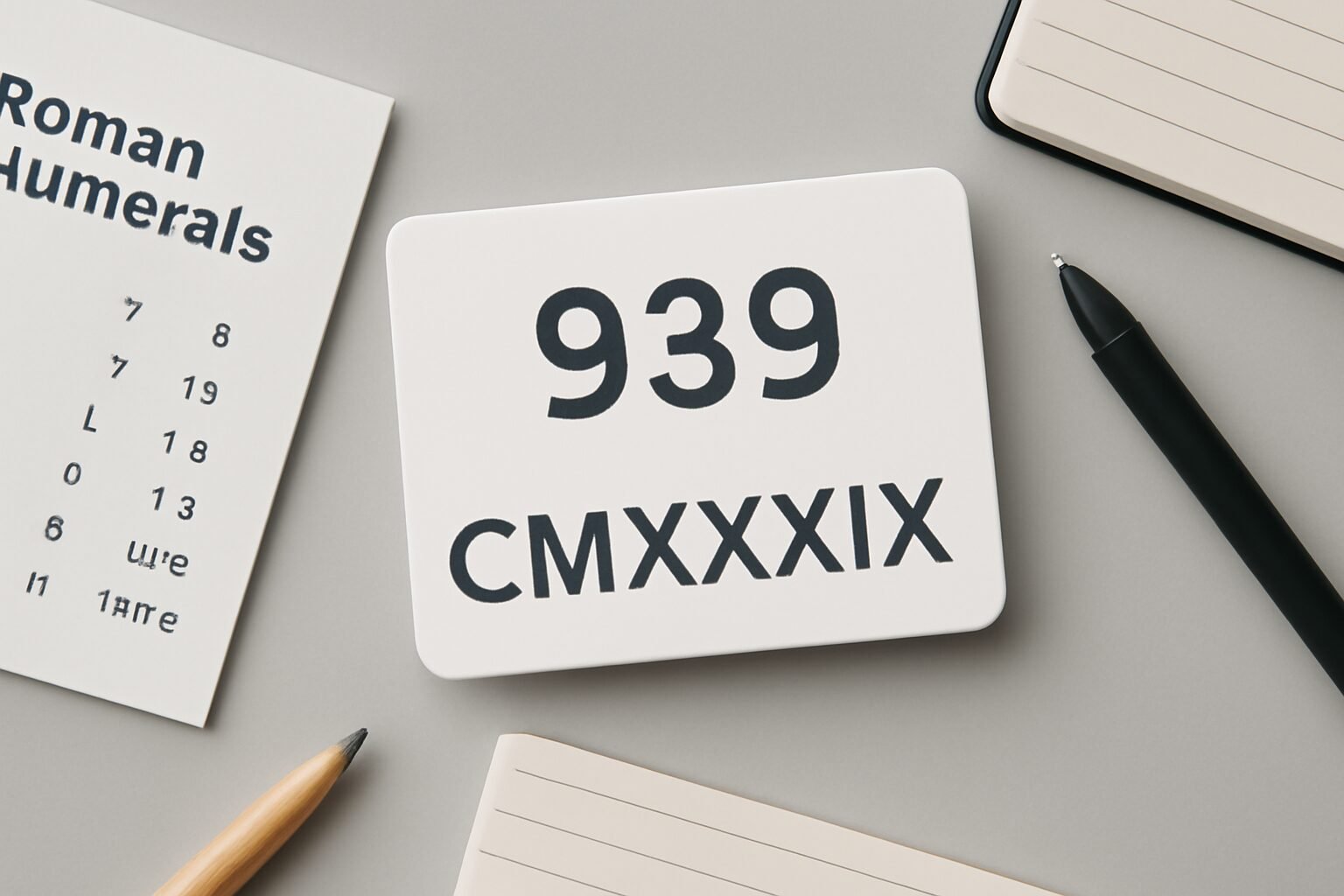 Roman Numerals: 939